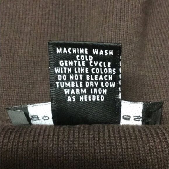 Color Block Womens Sweater By Goodclothes Large 100% Cotton Brown & Beige - Picture 7 of 7